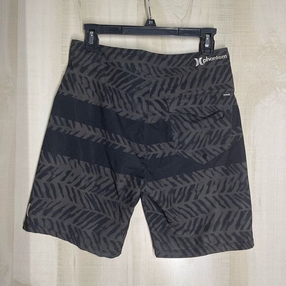 Hurley black and gray swim trunks board shorts, size 28 - Picture 14 of 14